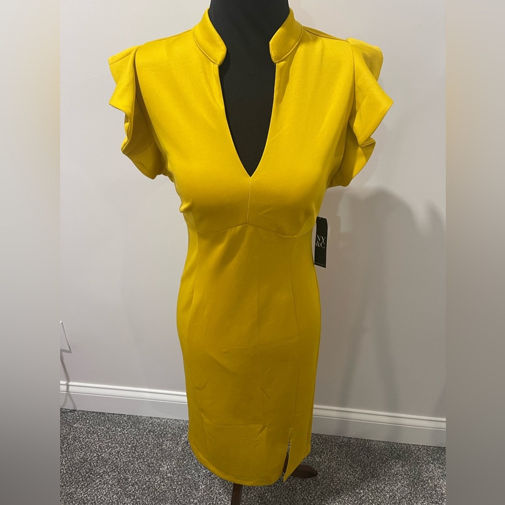 NWT! New York & Company - Yellow pencil dress